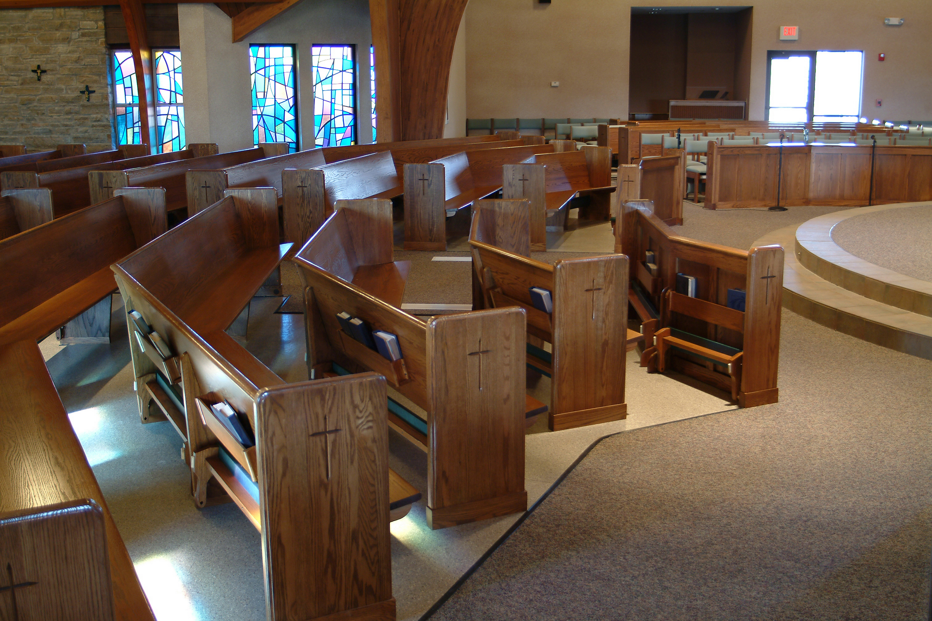 St. Mary's Catholic Church pews