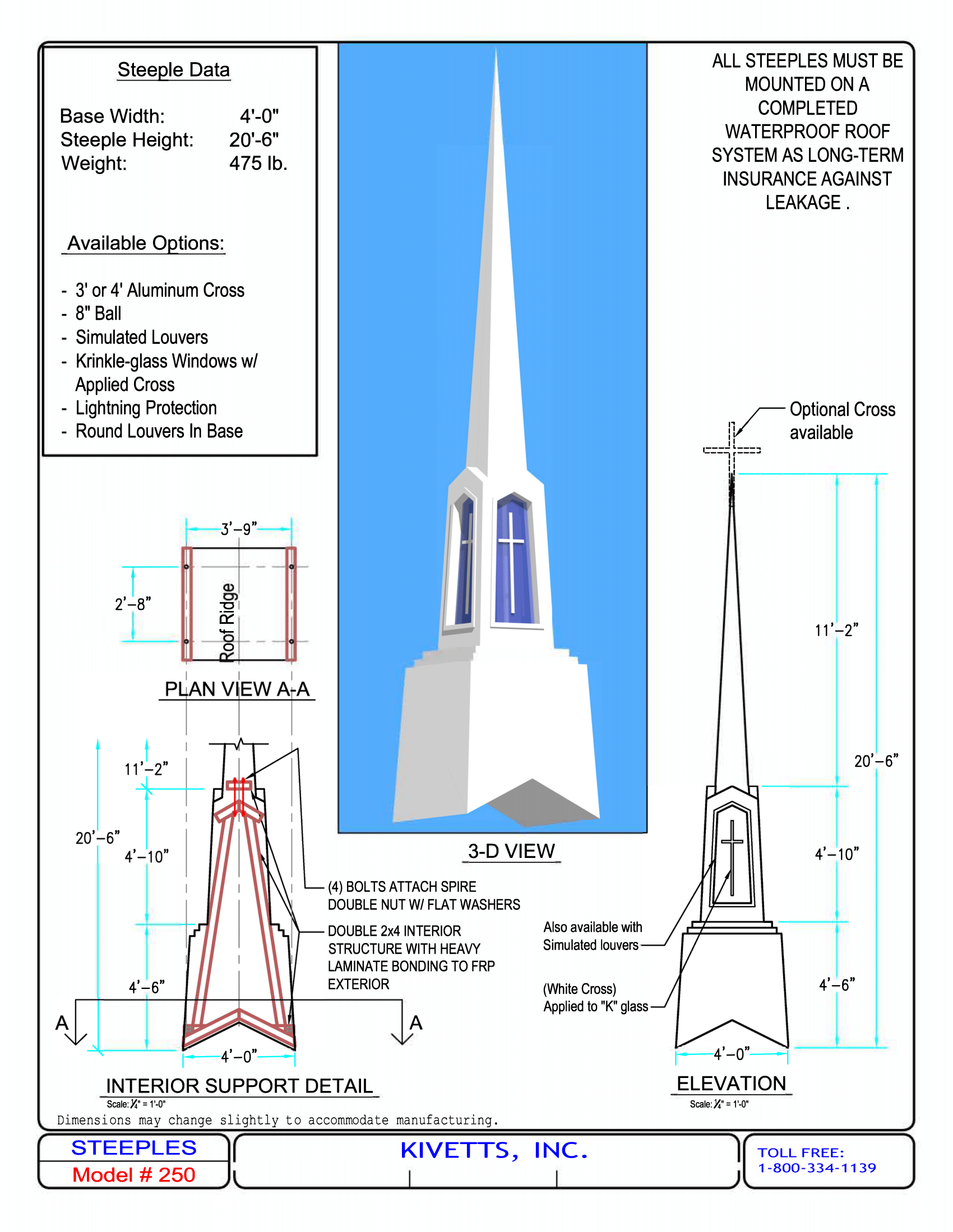 Church Steeple Design Models  Kivett's Fine Church Furniture