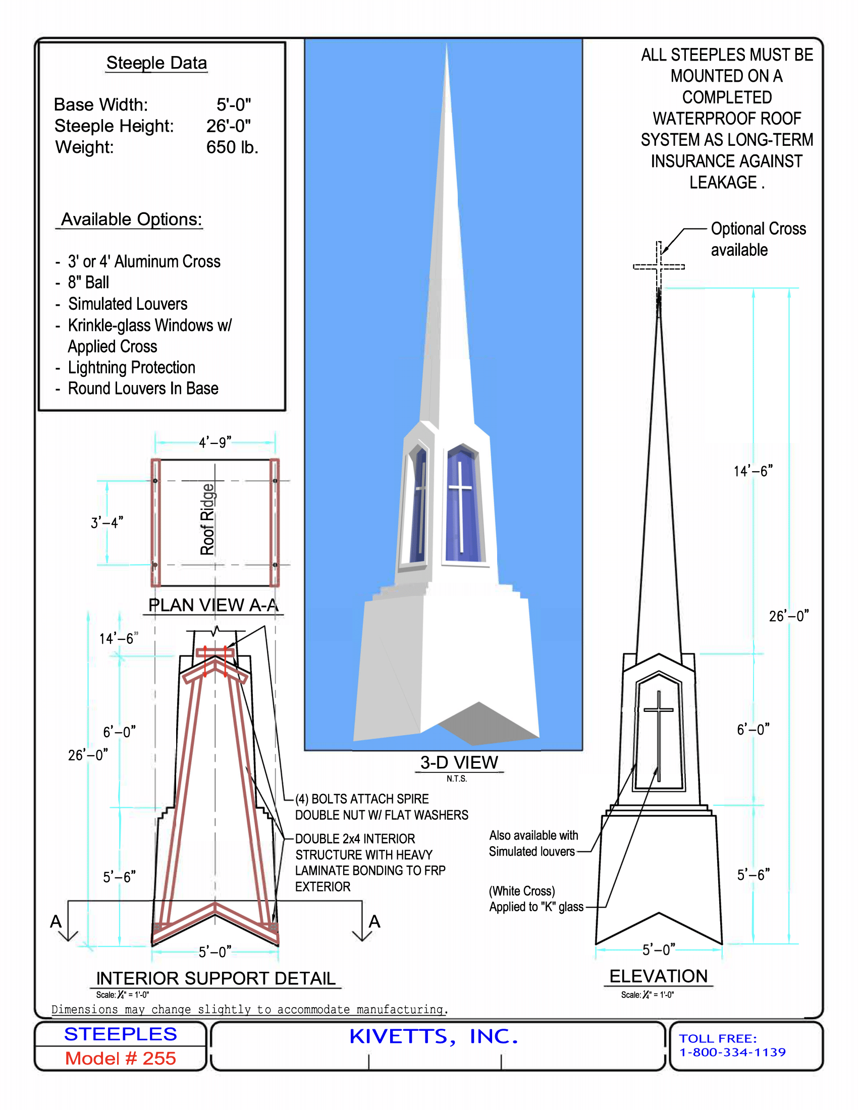 Church Steeple Design Models  Kivett's Fine Church Furniture