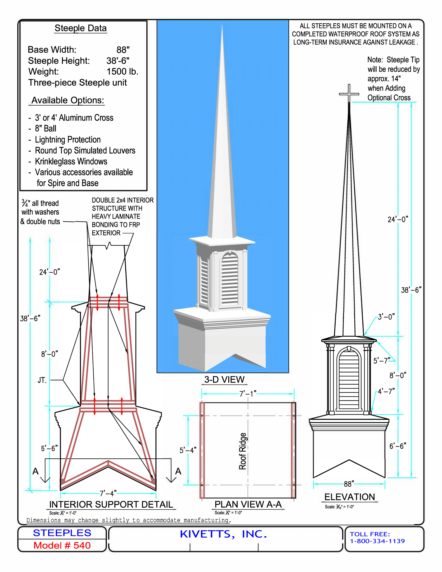 Church Steeples Customized for Your Place of Worship