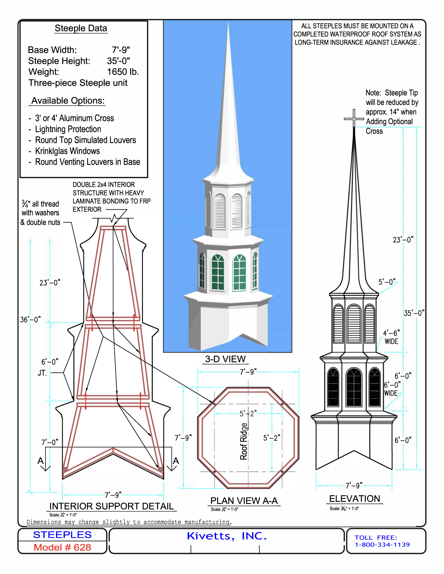 Church Steeple Design Models  Kivett's Fine Church Furniture