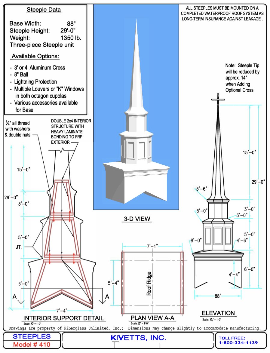 Church Steeple Design Models  Kivett's Fine Church Furniture