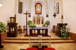 the church altar